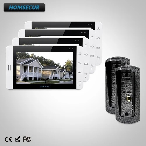 

HOMSECUR 7" Hands-free Video Door Entry Phone Call System+Metal Case Camera 2C4M : TC041 Camera + TM703-W Monitor (White)