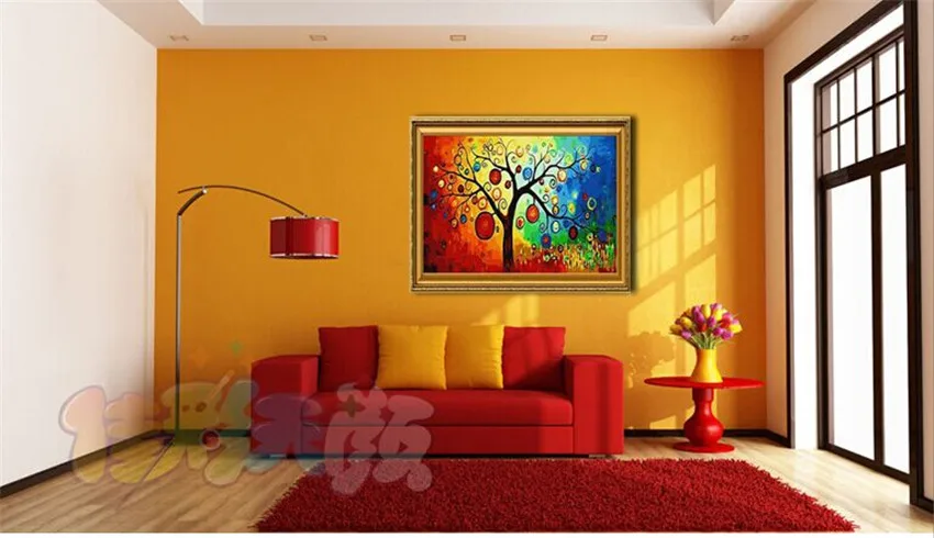 Living Room Painting By Numbers Lucky Tree Hand Painted Living Room Painting By Numbers Lucky Tree Hand Painted Canvas Oil Paintings Home Decor 4050cm G345 In Calligraphy From Garden On