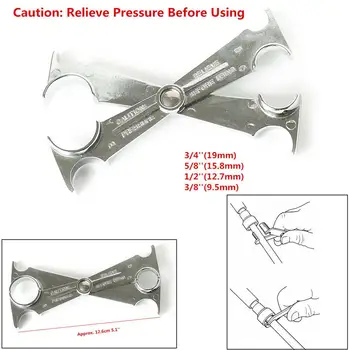 

4 in 1 3/4 5/8 1/2 3/8 Inch Car A/C Line Fuel Pipe Spring Release Removal Tool