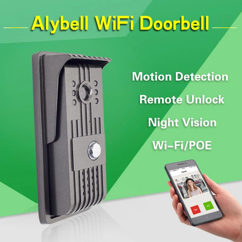 AlyBell poe onvif wifi doorphone HD megapixel night vision motion