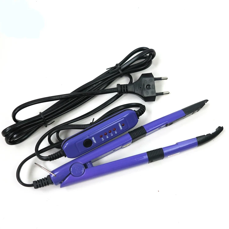 1PC Red Purple Mini Iron Fusion Professional Tem Control Iron Heat Keratin Pre Bonded Hair Extensions Tools Connectors 4 Colors