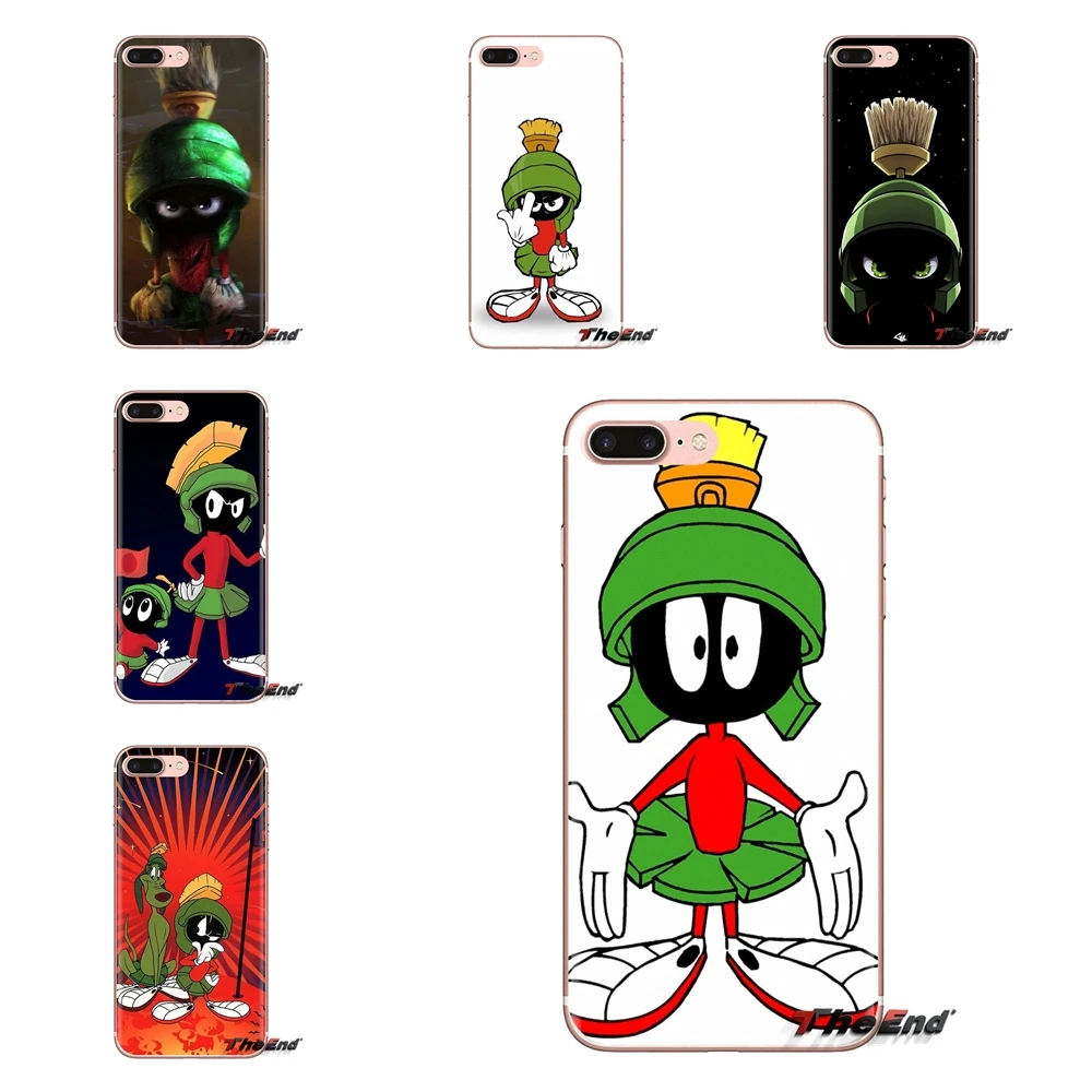 Soft Transparent Cases For Samsung Galaxy S3 S4 S5 Mini S6 S7 Edge S8 S9 S10 Plus Note 3 4 5 8 9 marvin the martian Looney Tunes |