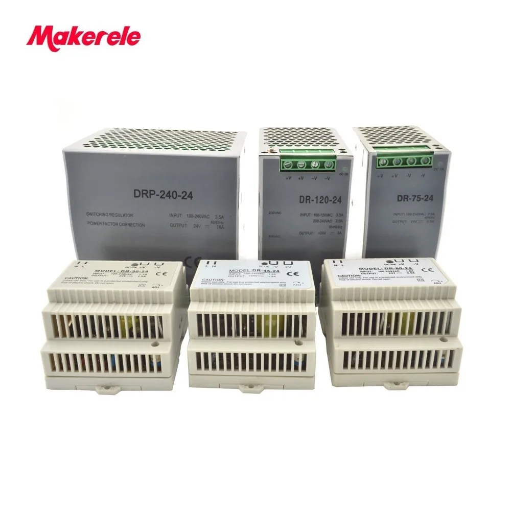 

Din Rail power supply 12/24V ac dc switching Power Supply 30W 45W 60W 75W 120W 240w with Ce Approv for led driver