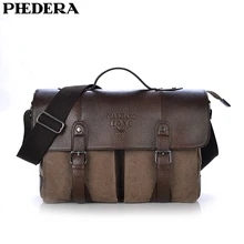 PHEHDERA мужской портфель высокого качества из парусины PU для мужчин короткий чехол Сумки кофе хаки зеленый мужские деловые сумки