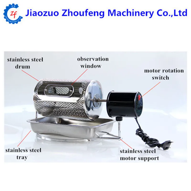 

Household electric coffee roaster coffee bean roasting machine stainless steel nuts bean baking machine