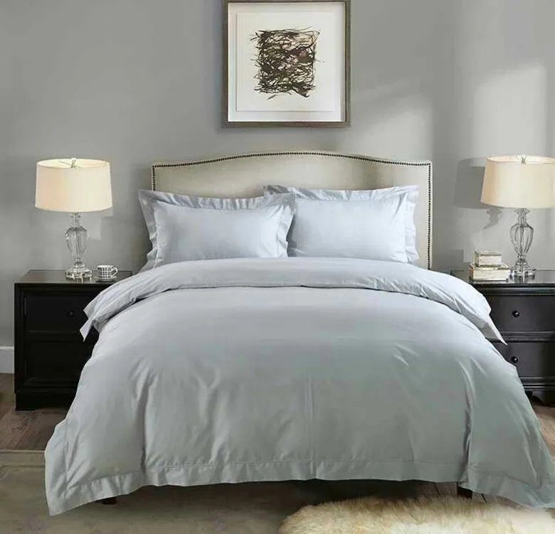 100 Egyptian Cotton 600TC King Queen Size Flat Sheet Duvet Cover