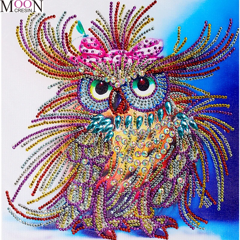 

MOONCRESIN Special Shaped DIY Diamond Painting Owl Handicraft Needlework 3D Drill Mosaic 5D Diamond Embroidery Animal rhinestone