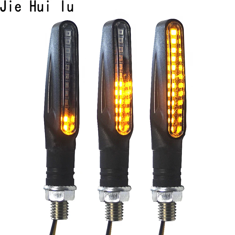 

2pcs 12 LED Motorcycle Turn Signal Lights Flowing Flashing Motorbike Indicator Blinker Moto Tail Lights Signal Lamp for Harley