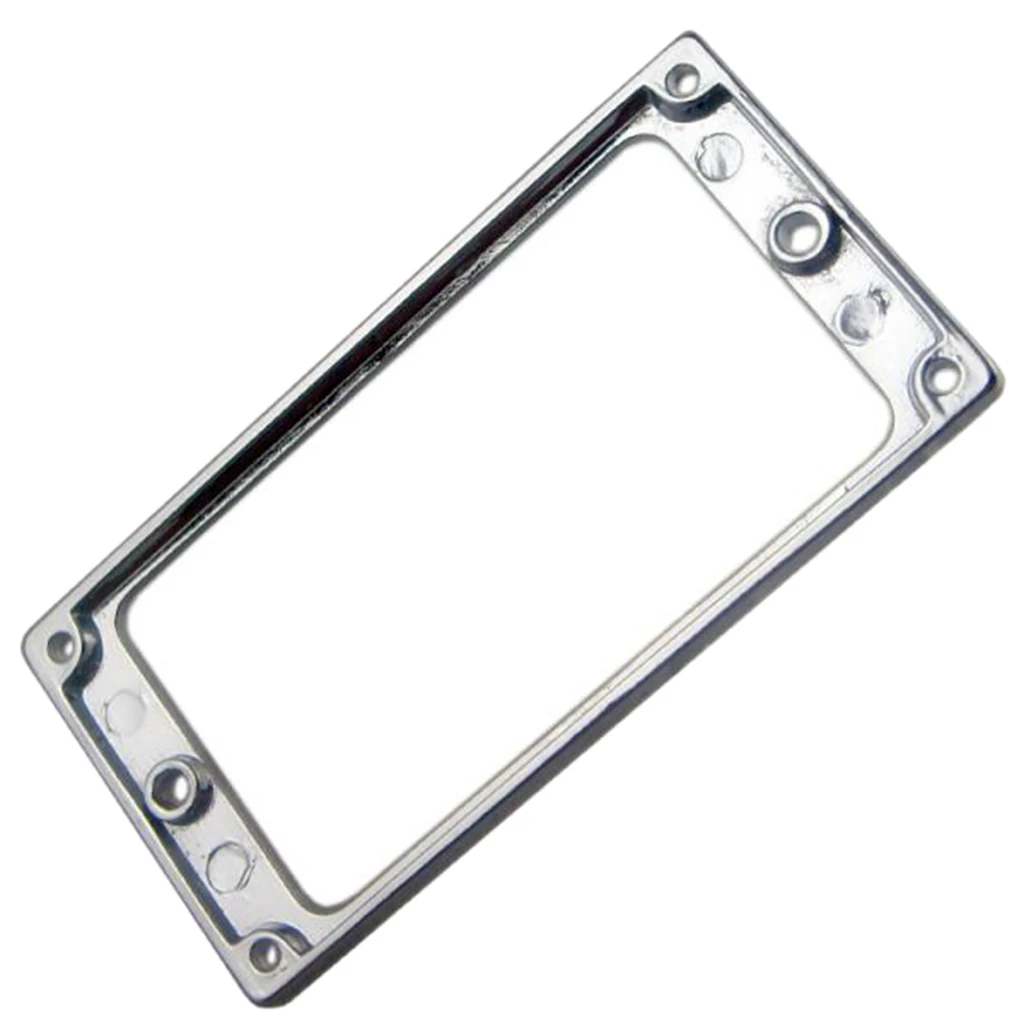 2 Pieces Silver Metal Electric Guitar Pickup Humbucker Flat Base Mounting Ring Inside Frame 4x4mm Musical Instrument Accessory