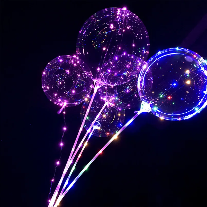 Glowing balloon toy Reusable Luminous Led Balloon Transparent Round Bubble Decoration Party Wedding juguetes free shipping #4j12 (4)