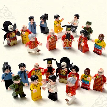 

12pcs Chinese style Building Blocks Figures brick DIY toys Compatible Christmas Toys for Children Gift Assembled blocks soldiers