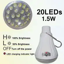 20 светодиодный перезаряжаемый светильник с регулируемой яркостью, пульт дистанционного управления на солнечной батарее лампа Мощность Портативный светодиодные лампы Открытый Кемпинг Фонари Панели солнечные