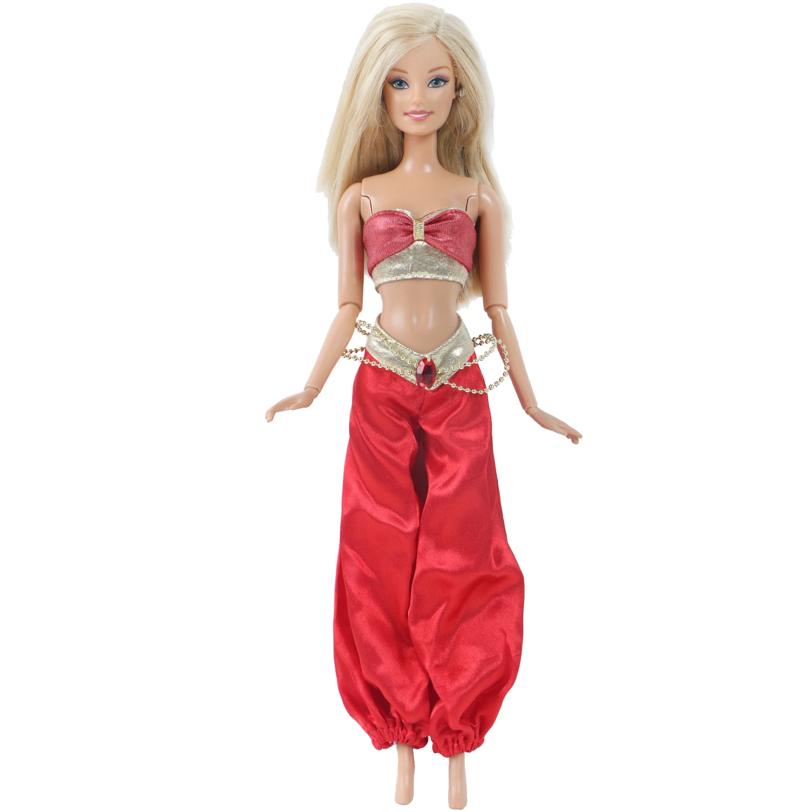 Модное Кукольное платье ручной работы, копия Pocahontas Aladdin Jasmine, Сказочный наряд принцессы, топы+ штаны для куклы Барби, аксессуары