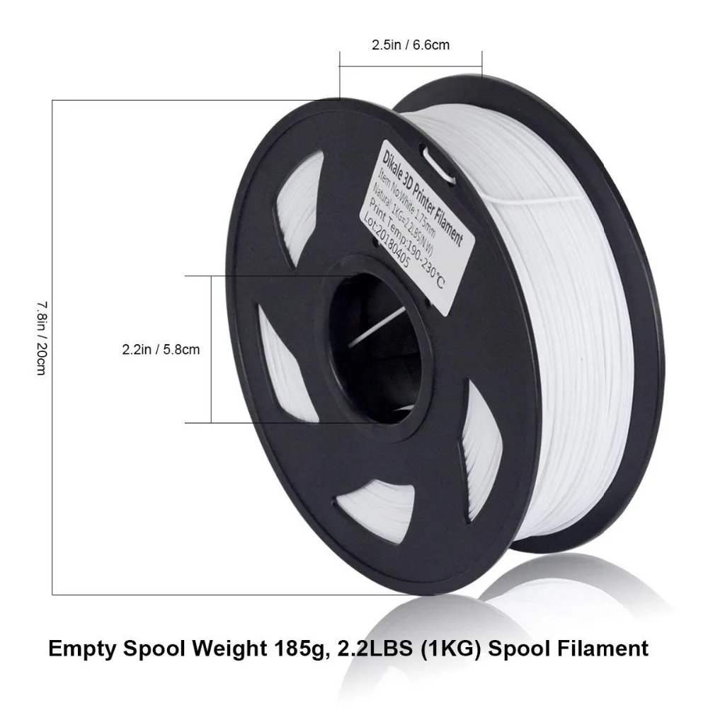 Dikale PLA нити 1,75 мм 1 кг накаливания 3D-принтеры нити Пластик для 3D-принтеры Impressora 3d Сменные стержни для ручек из смолы 21 цветов