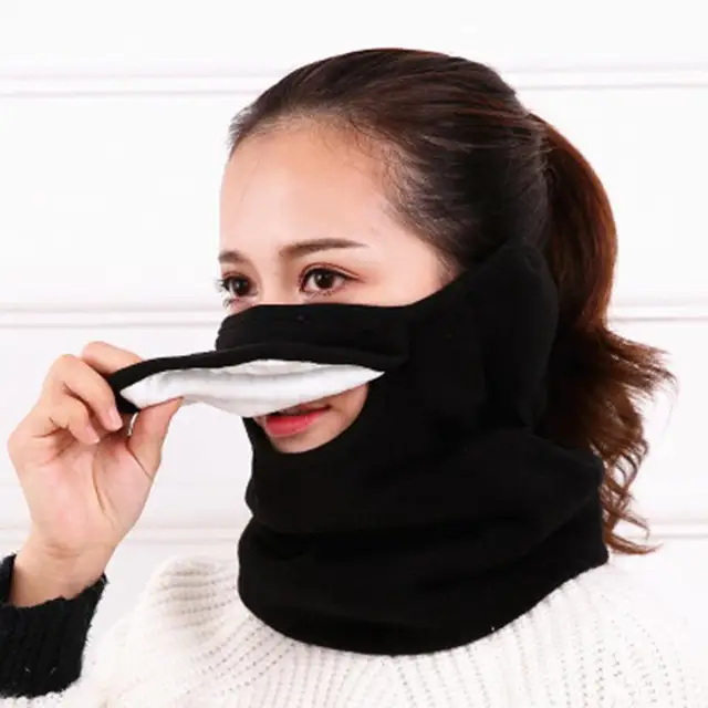 3 In 1 Cotton Soft Warm Mouth Mask with Ear Muff Ear Muff Neck Scarf ...