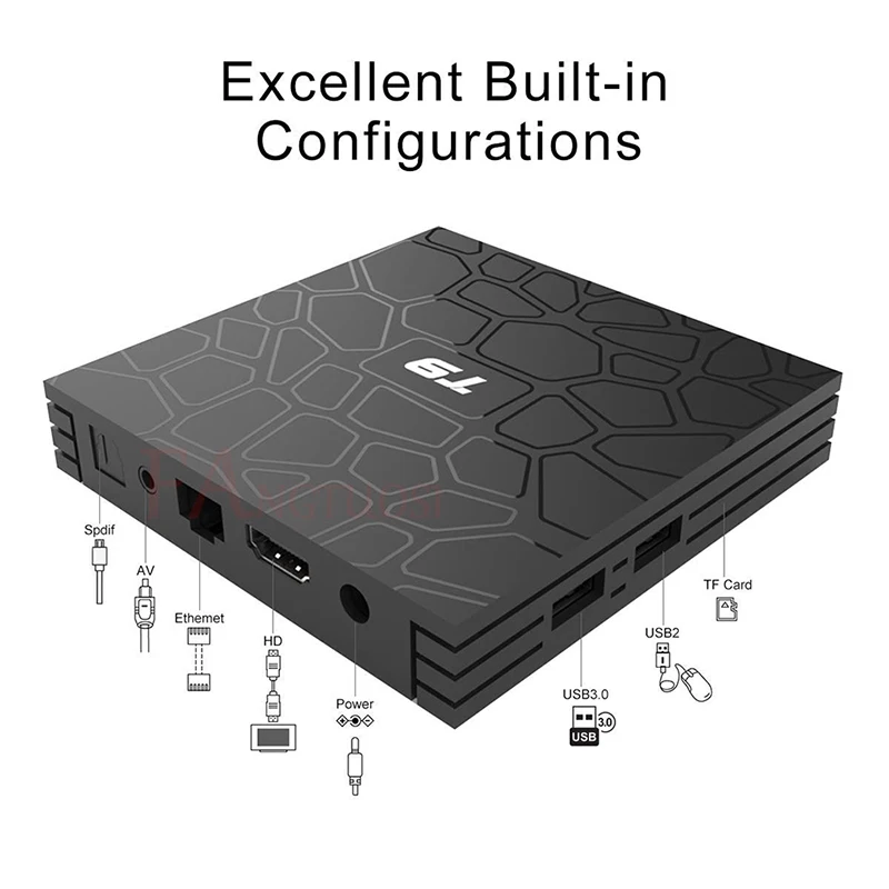 FANGTUOSI T9 التلفزيون مربع الروبوت 8.1 4 جيجابايت 32 جيجابايت 64 جيجابايت الذكية التلفزيون Rockchip RK3328 1080 وعاء H.265 4 كيلو جوجل تلعب نيتفليكس يوتيوب مشغل ا...