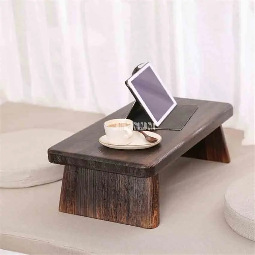Japanese Style Antique Solid Wood Tea Table Tatami Small Coffee Table Solid Paulownia Wood Furniture Living Room Low Tea Table