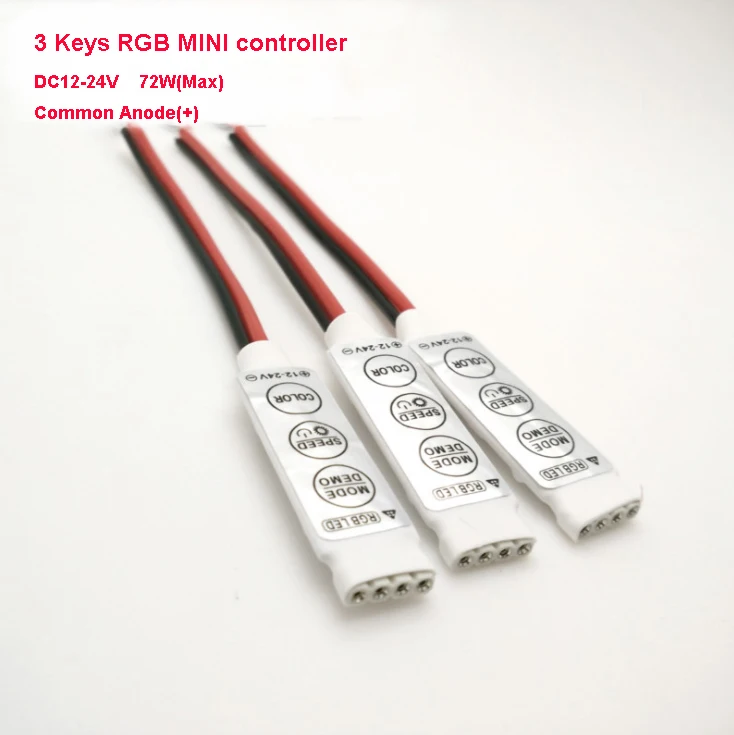 

3 Keys RGB Mini Controller for 5050 3528 RGB Strip lamps Light 1Pcs/Lot Free shipping