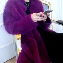 Роскошное длинное Норковое кашемировое пальто, женская мода, настоящая норка, Кашемировое длинное пальто, опт, розница, на заказ, большой размер и цвет, TBFP830