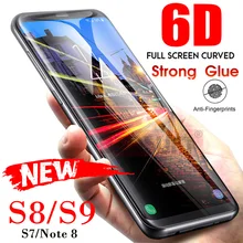 wholesale 6D Full Curved Tempered Glass For Samsung Galaxy S9 S8 Plus Screen Protector For Samsung  Note 8 Protective Film