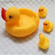 Playing Small Yellow Ducks Mini Bath Toys Baby Playing Ducklings Silicone Children's Educational Toys Baby Bath Toys Gifts