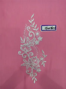 

Polyester lace fabric flowers patches Lace Applique accessories DIY bridal veil lace flower