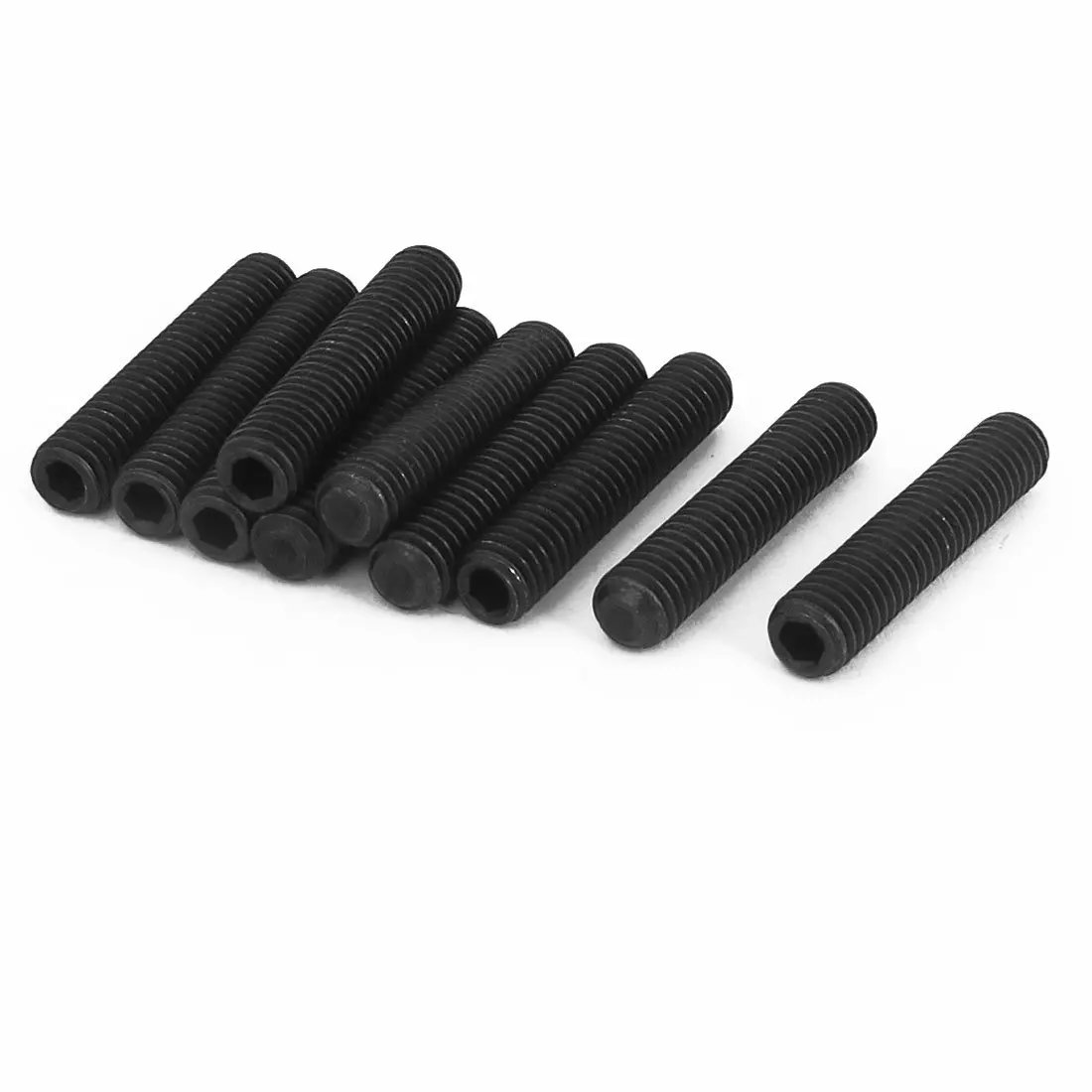 

M6 x 30mm Hex Socket Set Cup Point Grub Screws Black 10pcs,By Fullerkreg