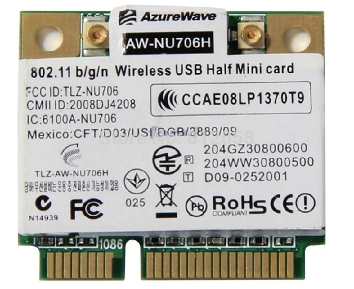 SSEA Оптовая продажа Новый для AzureWave AW-NU706H RT3070L Половина Mini PCI-E 300 Мбит/с Беспроводной карты