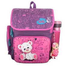 Russian style 5 8 years old students 2016 Delune satchel Kids cartoon animal schoolbag Children School
