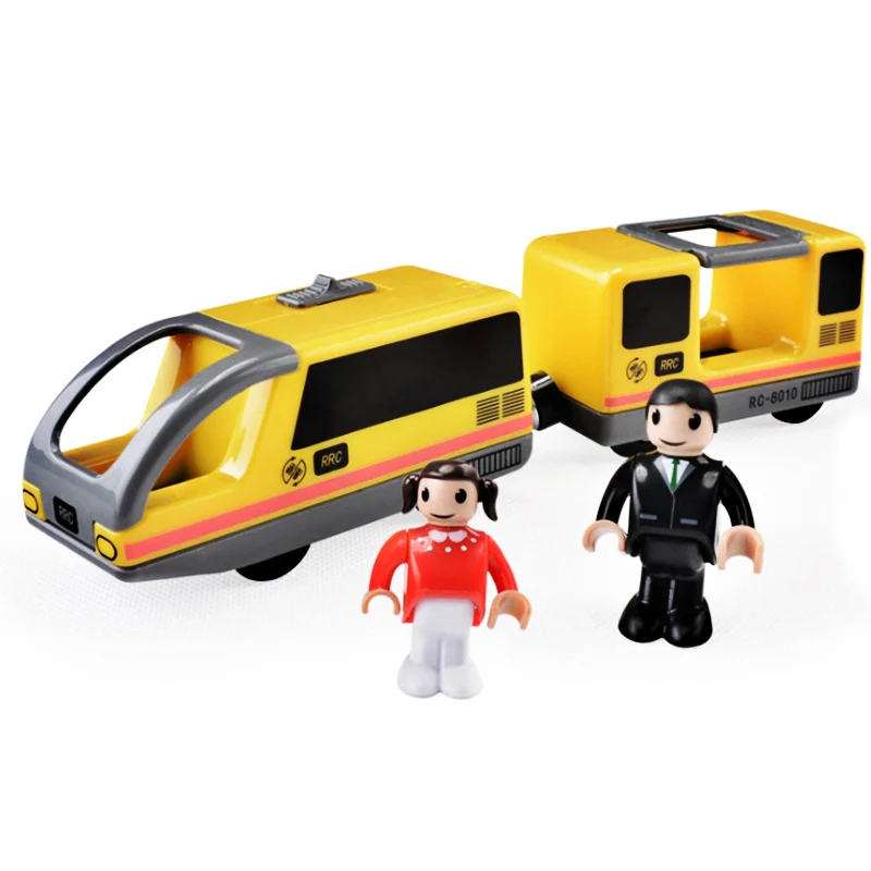 Электрический поезд набор магнитный поезд литой слот игрушка подходит для Brio трек стандартный деревянный поезд трек железная дорога развивающие трек игрушки - Цвет: 16