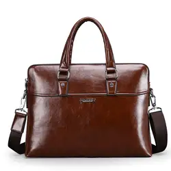 Повседневная модная Высококачественная Роскошная коровья натуральная кожаный деловой портфель Большая мужская дорожная сумка han 'd Tote