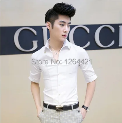 15 Summer New Sleeve Shirt Men Cultivating England Boys Open Collar Shirt Collar Shirt Sleeve Inch Shirt Seller Shirt Panelshirts For Large Dogs Aliexpress