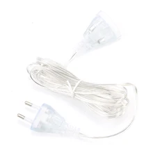 3M удлинитель для головок штепсельная вилка европейского стандарта 220V для Светодиодный Строка Рождественские огни для сада и дома Свадебная вечеринка украшения