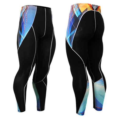 Быстросохнущие спортивные фитнес штаны и бодибилдинг длинные штаны для йоги Нижняя брюки для мужской базовый слой брюки для бега - Цвет: P2L B49
