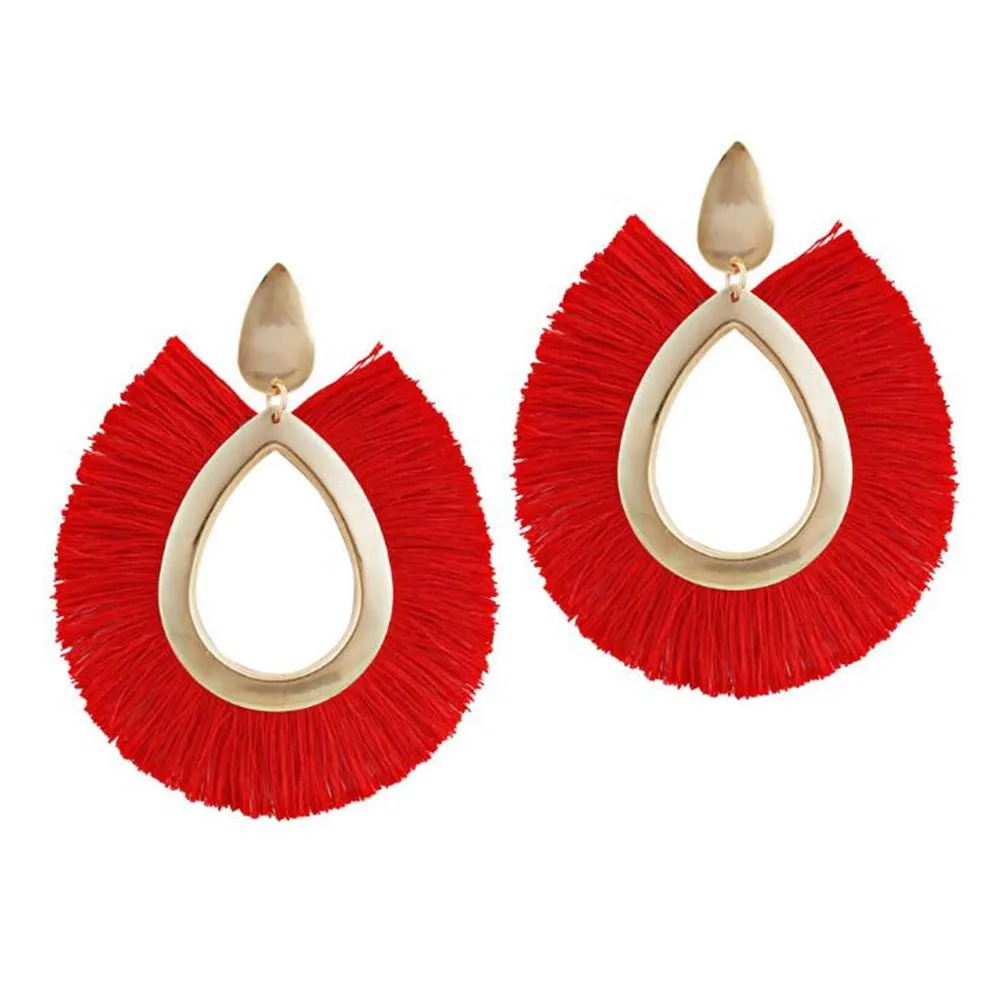 

2018 New Tassel Earrings for Women Big Fringe Earings Fashion Jewelry Holiday Female Summer Style Bohemian Hanging Drop Earrings