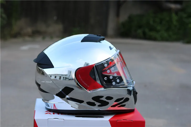 LS2 FF390 Breaker хромированный шлем с покрытием Ninja Полный лицевой мотоциклетный шлем Pinlock противотуманная система противотуманная пленка шлем