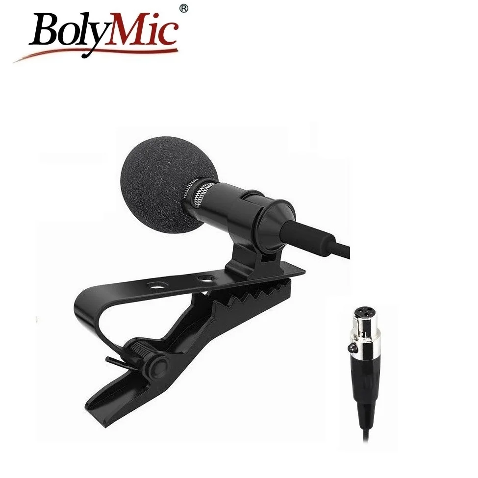 Bolymic Lavalier микрофон 3 контакта XLR разъем для беспроводных микрофонов uhf