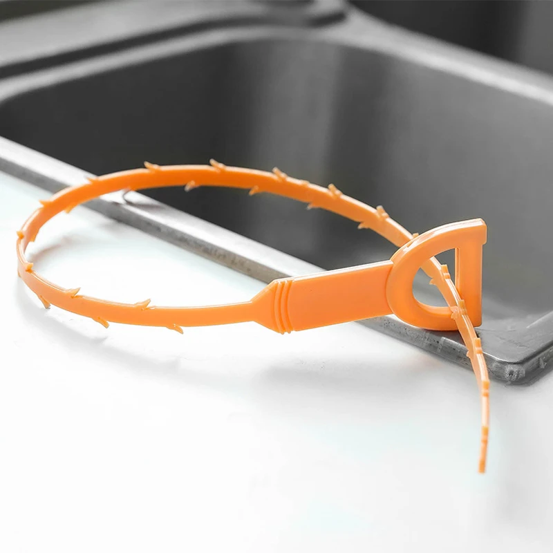 Drain Snake Easily Clean The Dirt In The Tube A Cleaning Tool for Your Home 61cm/25"inch Toilet Dredge Drain Cleaner dropship
