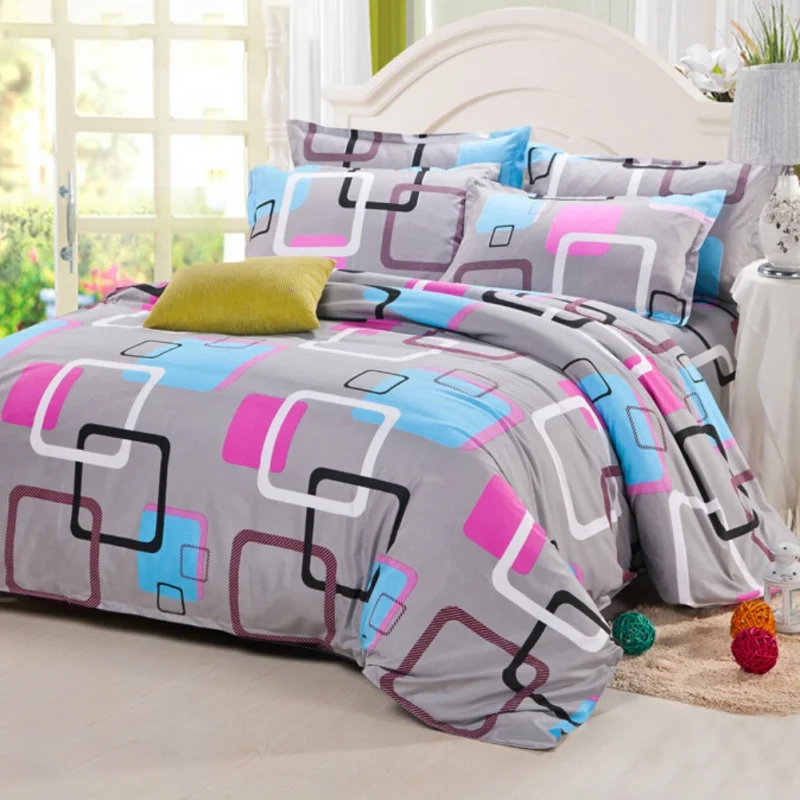 Polyester Fiber Ultra Soft Duvet Cover Set Striped Pattern Home