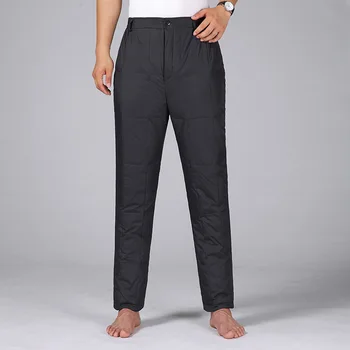 

new arrival fashion Thickened Warm Elastic Waist High Inner Liner Down Pants Men Extra large Loose Full Length size XS-4XL5XL6XL