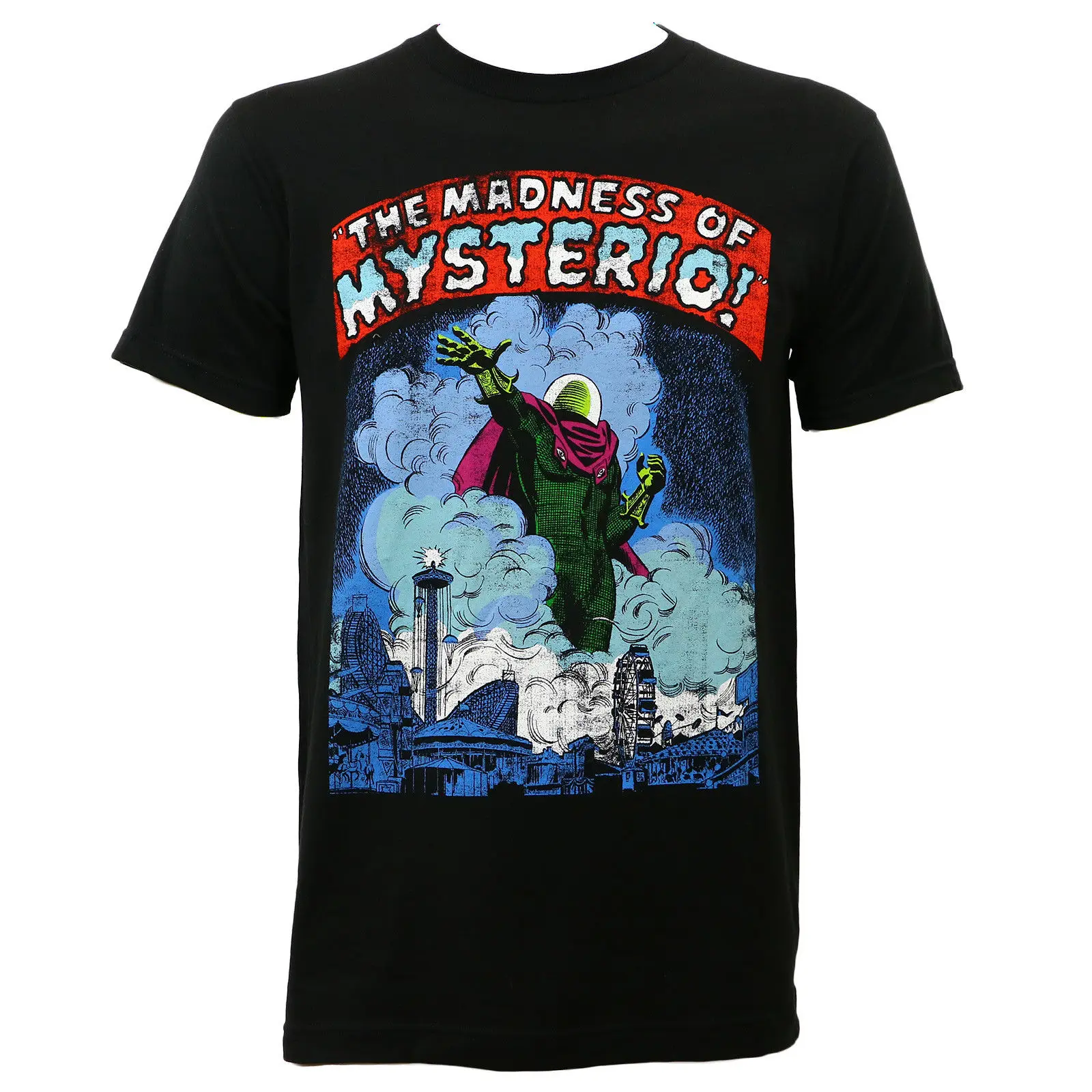 Аутентичная футболка MARVEL COMICS Mysterio Madness of Mysterio Slim-Fit, новая футболка в стиле ретро из 100% хлопка с принтом, футболка