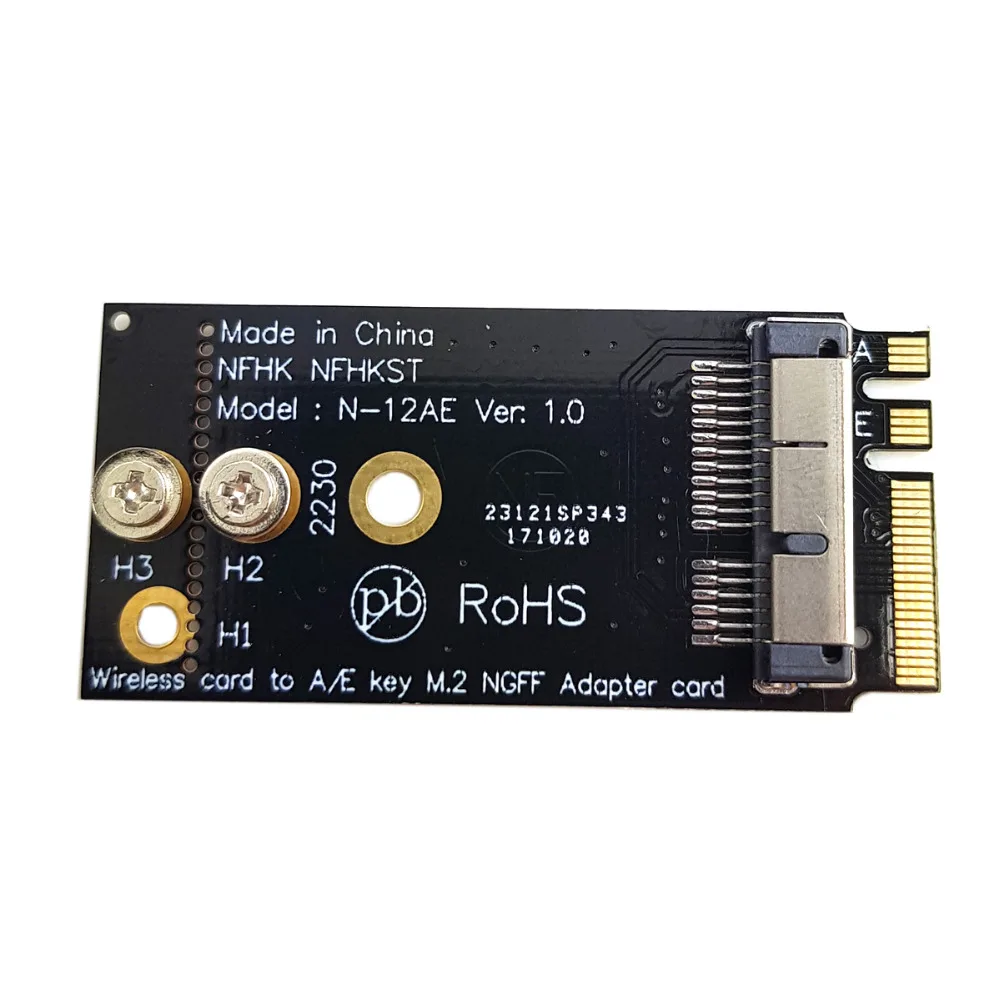 JSER BCM94360CS2 BCM943224PCIEBT2 Wireless Card to NGFF M.2 Key A//E Adapter for Macbook OS