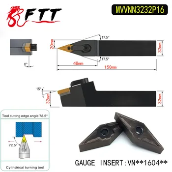 

MVVNN3232P16 72.5 Degrees External Turning Tool Holder For VNMG160404 VNMG160408 Used on CNC Lathe Machine