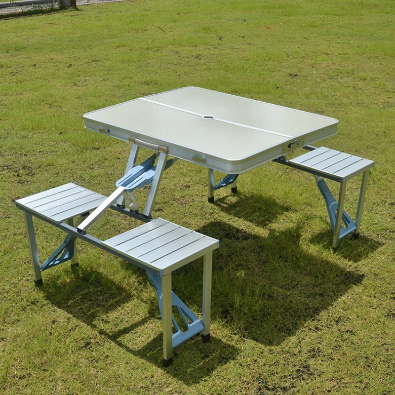Металлическая уличная мебель садовые наборы портативный алюминиевый складной стол для пикника