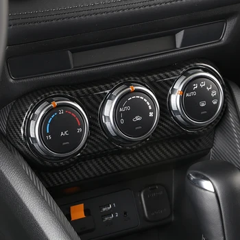

Carbon Fiber Style ABS Air Conditioning Switch Cover Trim sticker Car Styling Accessories For Mazda CX-3 CX 3 2016 2017 2018