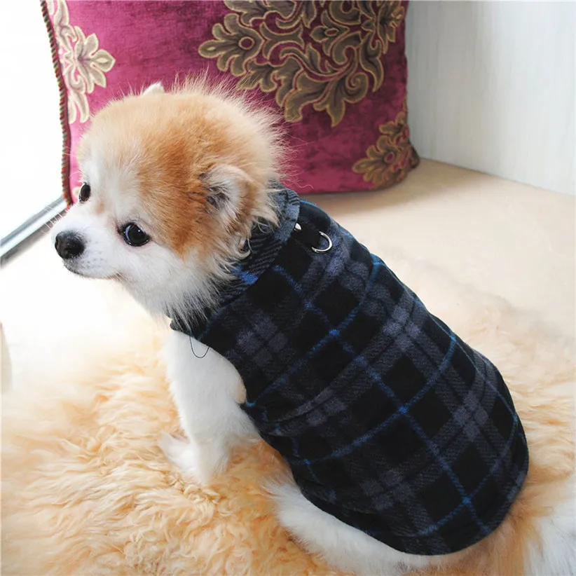 Прямая поставка, теплый свитер из флиса для собак, осенне-зимнее теплое пальто без рукавов для маленьких и средних собак, одежда для щенков 80926