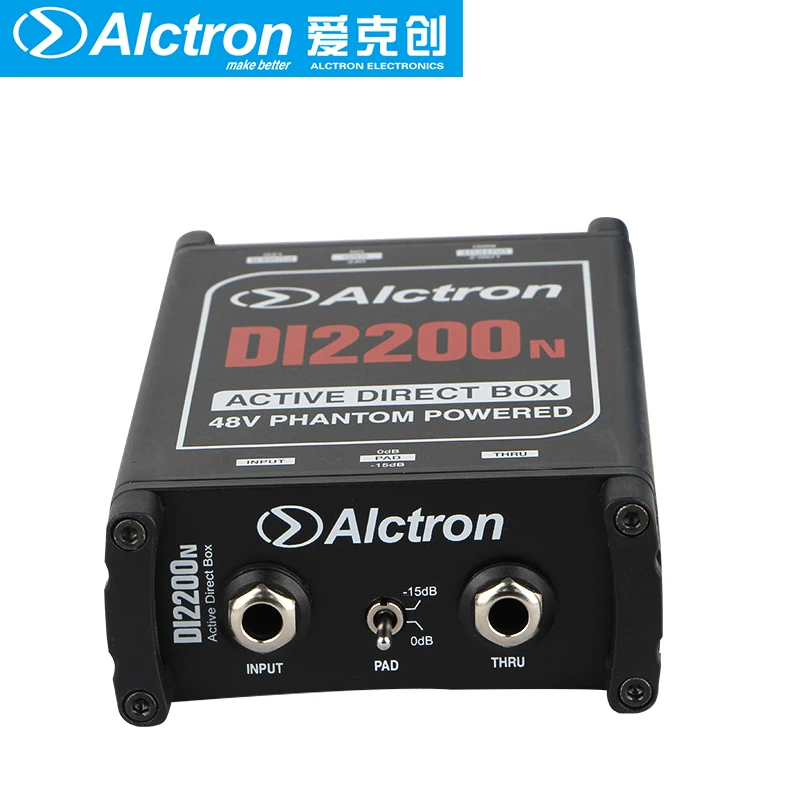 Alctron DI2200N 48V phantom powered active DI box