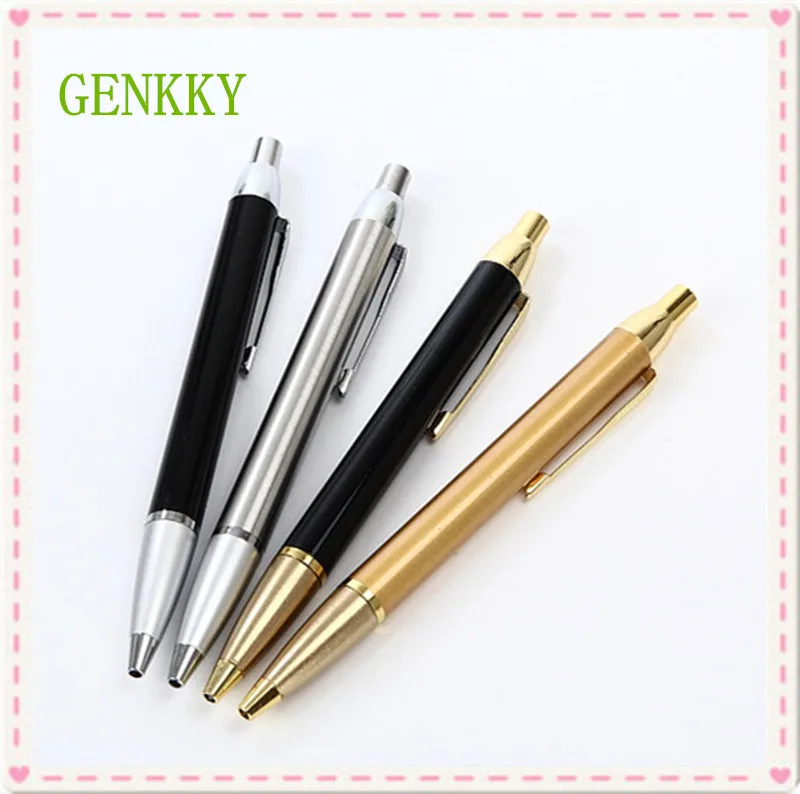 1PCS GENKKY Full Metal ballpoint Pen Medium 0.7mm refill Gold Clip