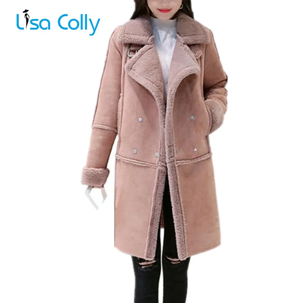 

Lisa Colly Fashion Women Winter Coat Jacket Women Warm Cotton Coat Faux fur Coat Overcoat Thick Warm Furs Coat Outwear