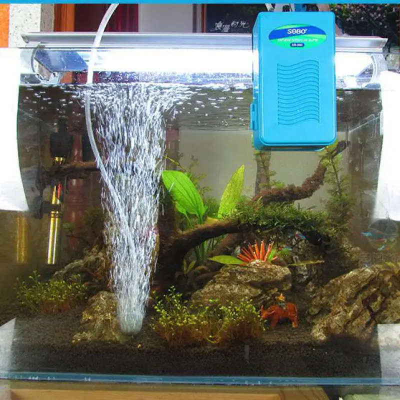 Silent Aquarium Battery Power Air Pump Aquatic Fish Tank Oxygen